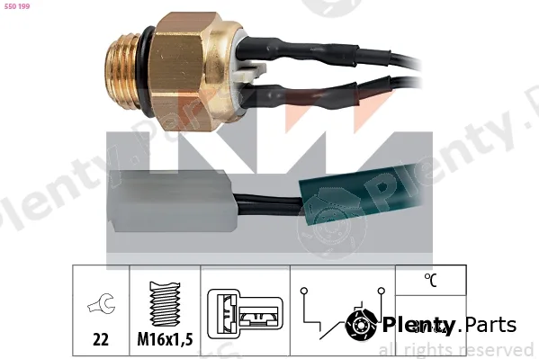 KW 550199 — Temperature Switch, radiator fan Made in Italy - OE Equivalent