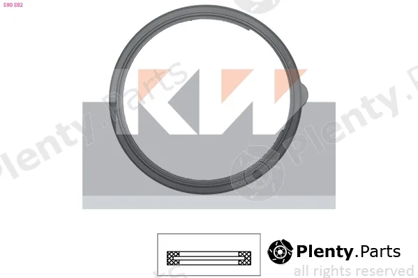 KW 590592 — Seal, thermostat Made in Italy - OE Equivalent