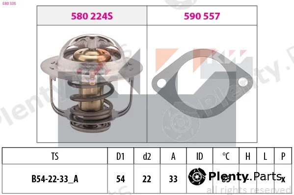 KW 580335 — Thermostat, coolant Made in Italy - OE Equivalent