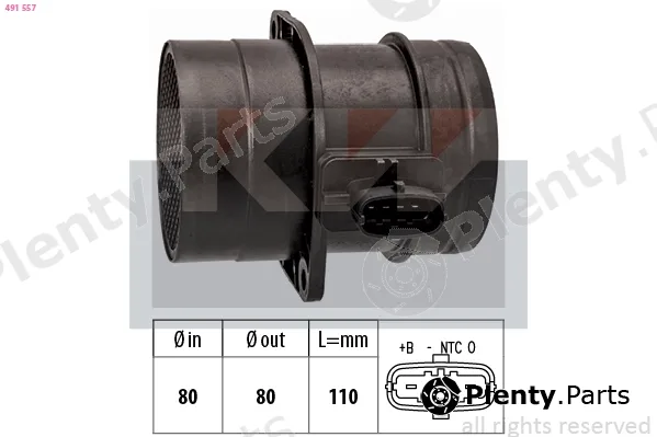 KW 491557 — Mass Air Flow Sensor Made in Italy - OE Equivalent
