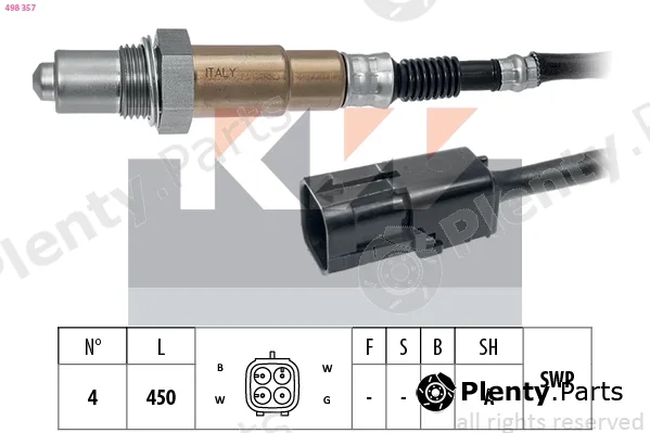 KW 498357 — Lambda Sensor Made in Italy - OE Equivalent