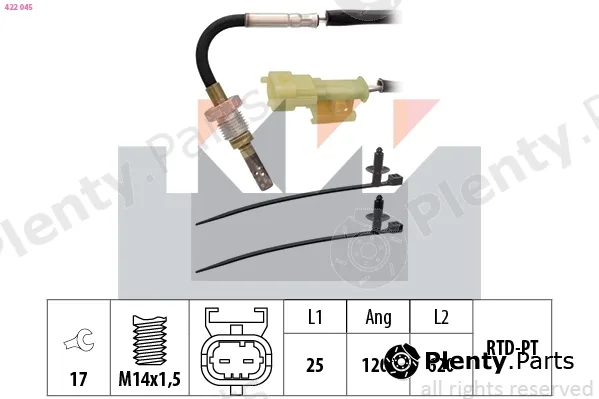 KW 422045 — Sensor, exhaust gas temperature Made in Italy - OE Equivalent