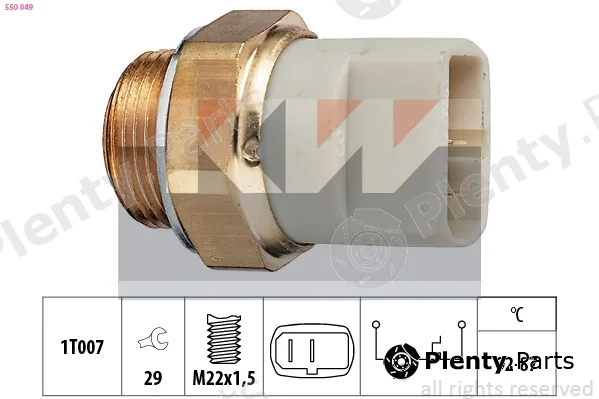 KW 550049 — Temperature Switch, radiator fan Made in Italy - OE Equivalent