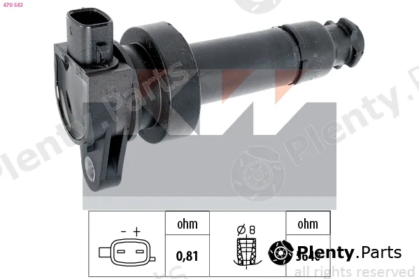 KW 470543 — Ignition Coil Made in Italy - OE Equivalent