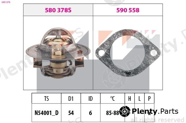 KW 580378 — Thermostat, coolant Made in Italy - OE Equivalent