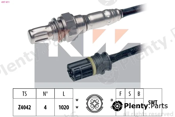 KW 497411 — Lambda Sensor Made in Italy - OE Equivalent