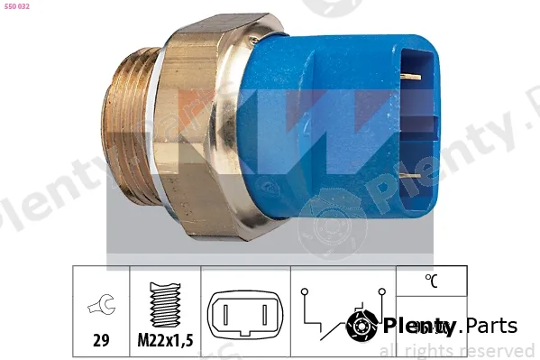 KW 550032 — Temperature Switch, radiator fan Made in Italy - OE Equivalent