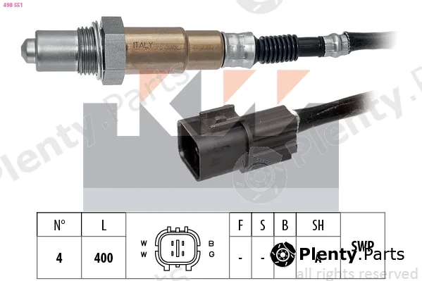 KW 498551 — Lambda Sensor Made in Italy - OE Equivalent