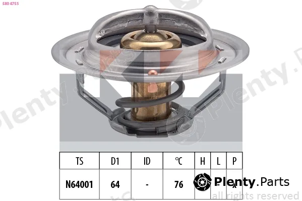 KW 580475S — Thermostat, coolant Made in Italy - OE Equivalent