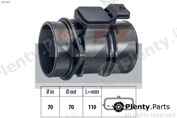 KW 491363 — Mass Air Flow Sensor Made in Italy - OE Equivalent