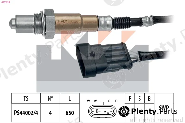 KW 497214 — Lambda Sensor Made in Italy - OE Equivalent