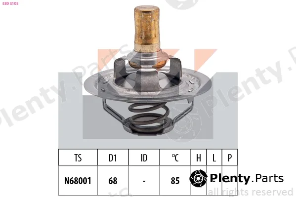 KW 580310S — Thermostat, coolant Made in Italy - OE Equivalent