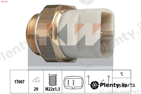 KW 550027 — Temperature Switch, radiator fan Made in Italy - OE Equivalent