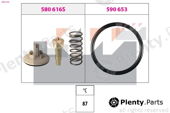 KW 580616 — Thermostat, coolant Made in Italy - OE Equivalent