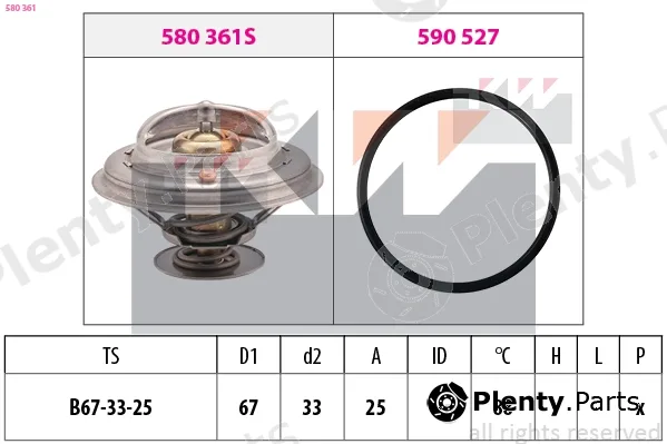 KW 580361 — Thermostat, coolant Made in Italy - OE Equivalent