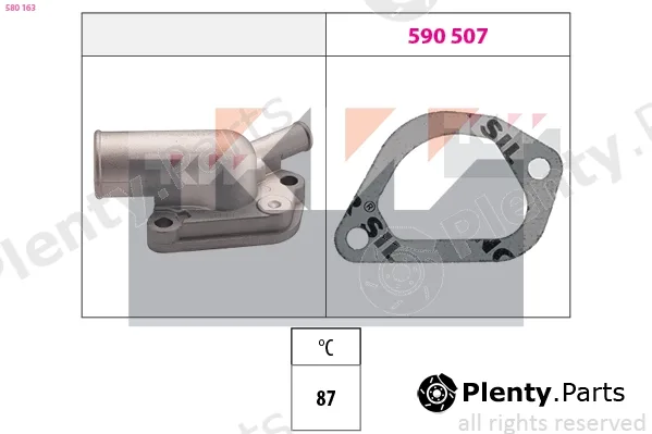KW 580163 — Thermostat, coolant Made in Italy - OE Equivalent
