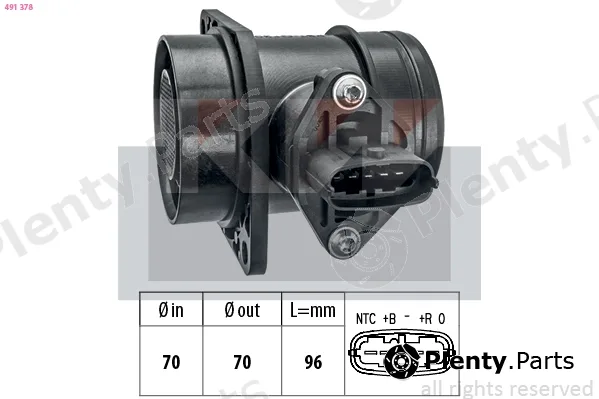 KW 491378 — Mass Air Flow Sensor Made in Italy - OE Equivalent
