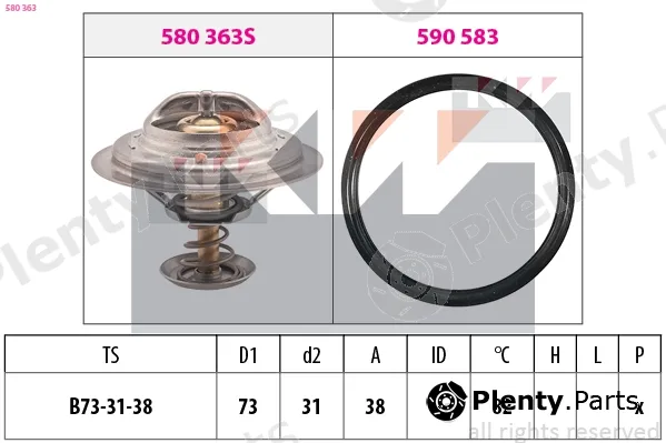 KW 580363 — Thermostat, coolant Made in Italy - OE Equivalent