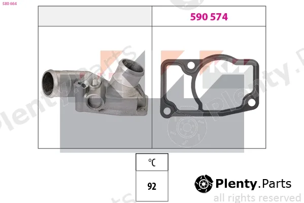 KW 580664 — Thermostat, coolant Made in Italy - OE Equivalent