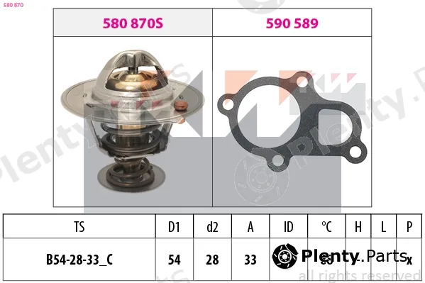 KW 580870 — Thermostat, coolant Made in Italy - OE Equivalent