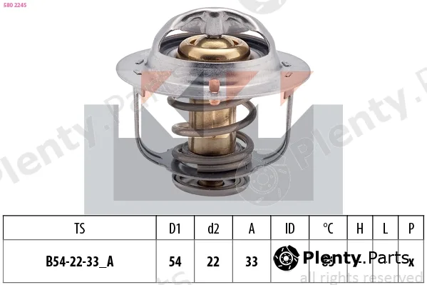 KW 580224S — Thermostat, coolant Made in Italy - OE Equivalent