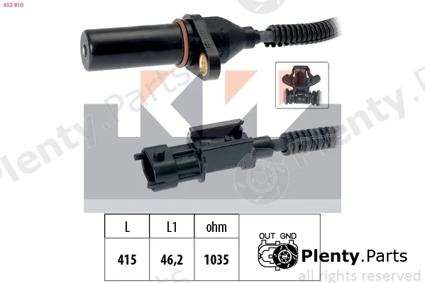 KW 453810 — Sensor, crankshaft pulse Made in Italy - OE Equivalent
