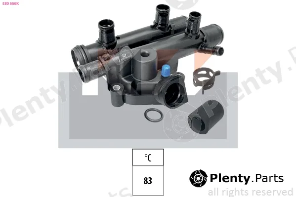 KW 580666K — Thermostat, coolant Made in Italy - OE Equivalent
