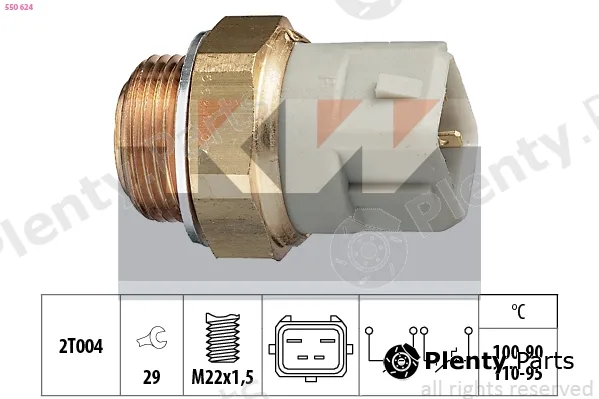 KW 550624 — Temperature Switch, radiator fan Made in Italy - OE Equivalent