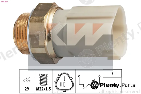 KW 550262 — Temperature Switch, radiator fan Made in Italy - OE Equivalent