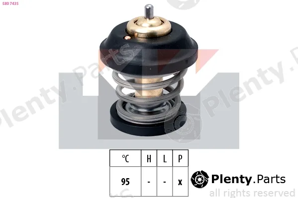 KW 580743S — Thermostat, coolant Made in Italy - OE Equivalent