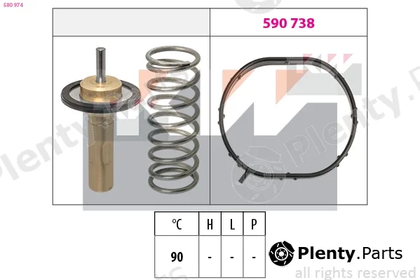 KW 580974 — Thermostat, coolant Made in Italy - OE Equivalent