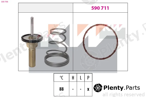 KW 580798 — Thermostat, coolant Made in Italy - OE Equivalent