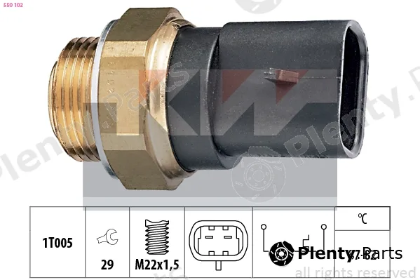 KW 550102 — Temperature Switch, radiator fan Made in Italy - OE Equivalent