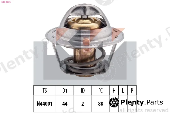 KW 580227S — Thermostat, coolant Made in Italy - OE Equivalent