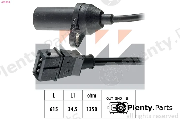 KW 453053 — Sensor, crankshaft pulse Made in Italy - OE Equivalent