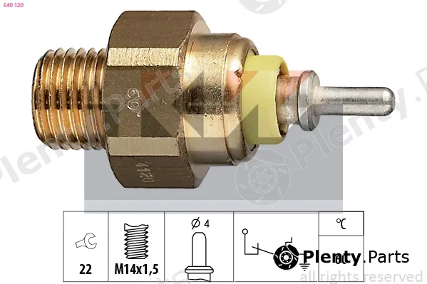 KW 540120 — Temperature Switch, coolant warning lamp Made in Italy - OE Equivalent