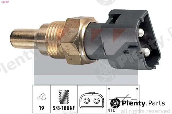 KW 530091 — Sensor, coolant temperature Made in Italy - OE Equivalent