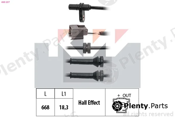 KW 460237 — Sensor, wheel speed Made in Italy - OE Equivalent