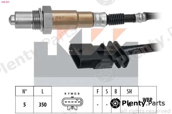 KW 498567 — Lambda Sensor Made in Italy - OE Equivalent