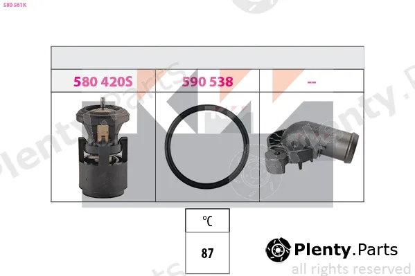 KW 580561K — Thermostat, coolant Made in Italy - OE Equivalent