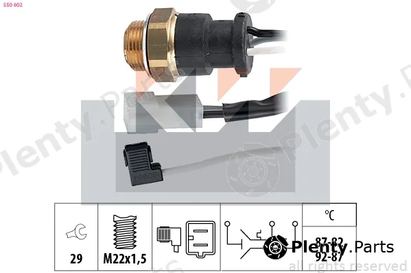 KW 550602 — Temperature Switch, radiator fan Made in Italy - OE Equivalent