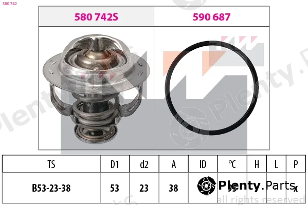 KW 580742 — Thermostat, coolant Made in Italy - OE Equivalent