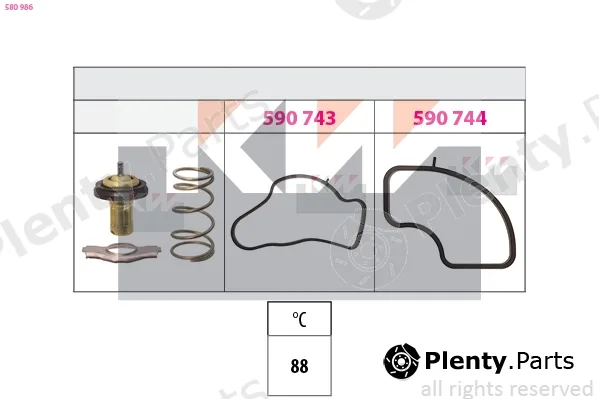 KW 580986 — Thermostat, coolant Made in Italy - OE Equivalent