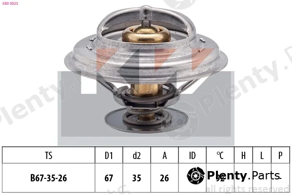 KW 580302S — Thermostat, coolant Made in Italy - OE Equivalent