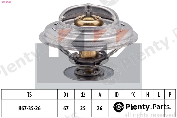 KW 580258S — Thermostat, coolant Made in Italy - OE Equivalent