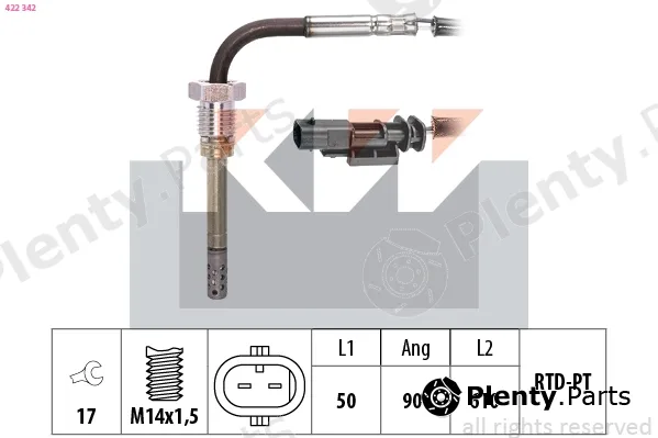KW 422342 — Sensor, exhaust gas temperature Made in Italy - OE Equivalent