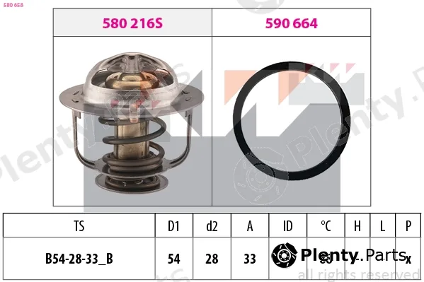 KW 580658 — Thermostat, coolant Made in Italy - OE Equivalent