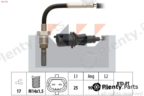 KW 422152 — Sensor, exhaust gas temperature Made in Italy - OE Equivalent