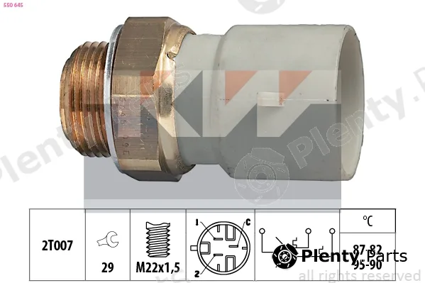 KW 550645 — Temperature Switch, radiator fan Made in Italy - OE Equivalent