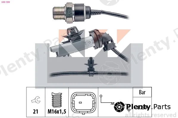 KW 500199 — Oil Pressure Switch Made in Italy - OE Equivalent